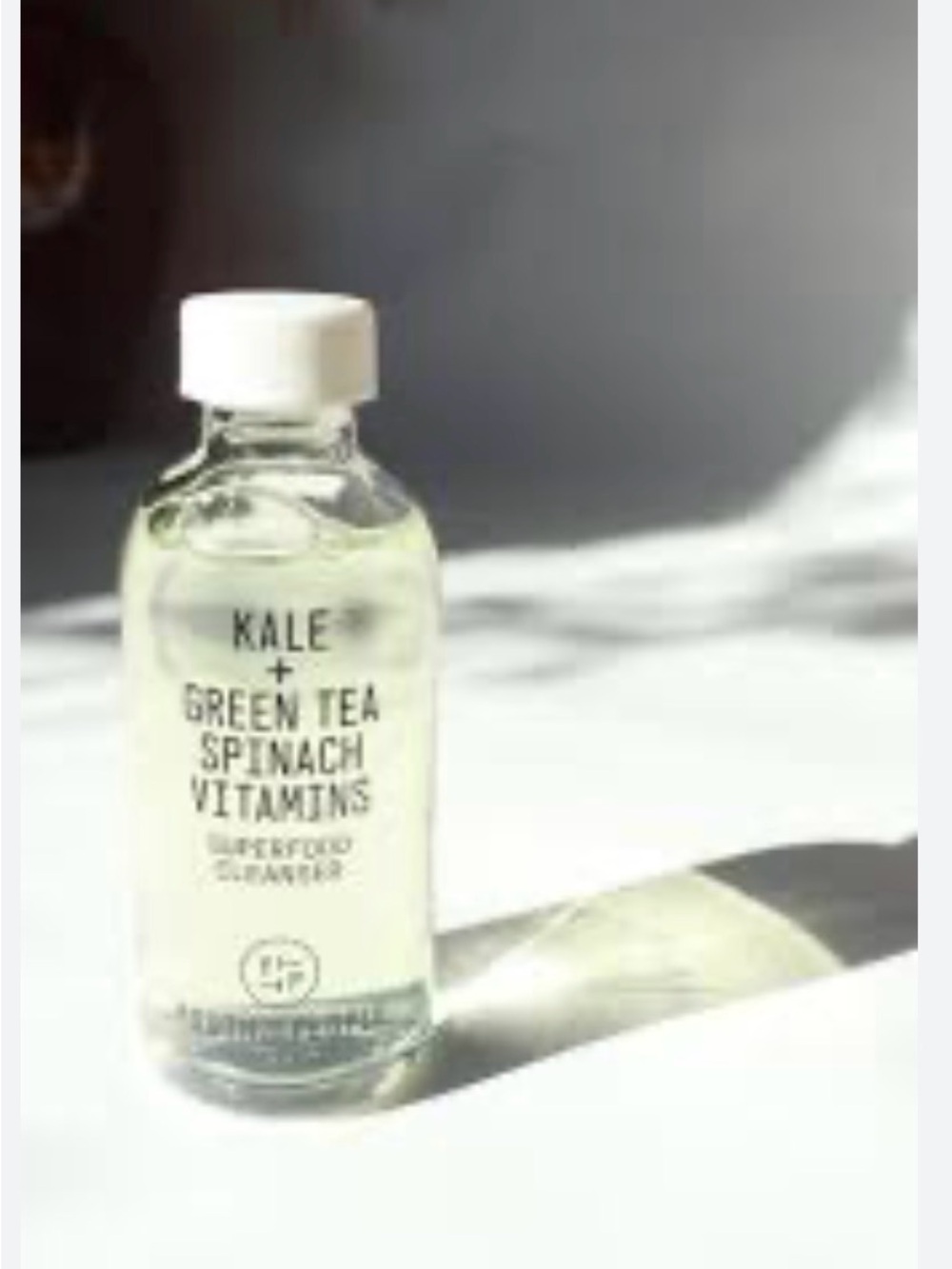 Kale + Green Tea Spinach Vitamins Superfood Cleanser - Clear Bottle, White Cap